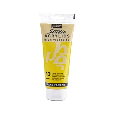 Afbeelding van Pebeo, Kleuren + verf voor doe het zelvers, Studio Acrylverf Fijne (Lichtgeel Azo, 100 ml)