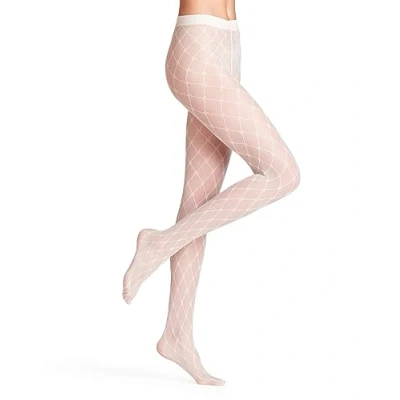 Afbeelding van FALKE Dames Panty Twisted Story W TI Transparent Gedessineerd 1 Stuk, Wit (Champagne 2579), M
