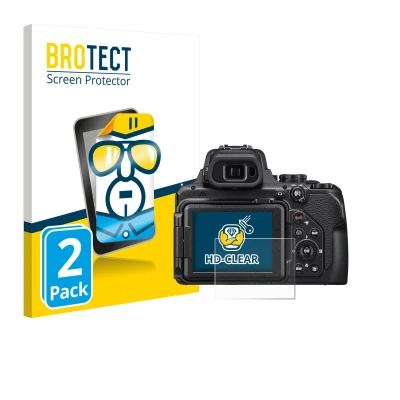 Afbeelding van BROTECT Screenprotector voor Nikon Coolpix P1000 Folie Beschermfolie transparant (2 Stuks)