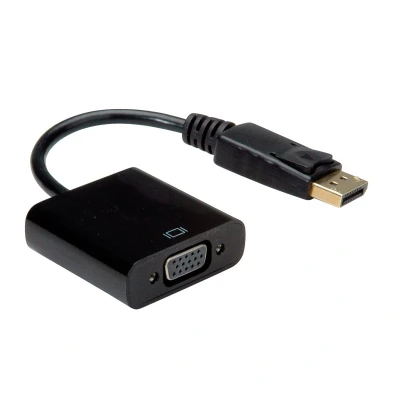 Afbeelding van Value 12.99.3136 DisplayPort kabel / VGA Adapterkabel stekker, bus 15 polig 0.15 m Zwart