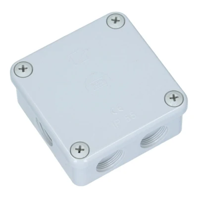 Afbeelding van Merkloos Vierkante Kabeldoos Grijs IP55 97 x 45 mm Inclusief 3 Wartels