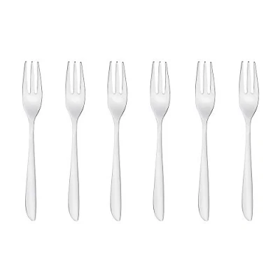 Afbeelding van Sambonet Gebaksvorkjes Leaf Zilver 6 Stuks