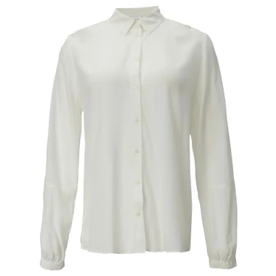 Afbeelding van comma casual identity Ziernaht Overhemdblouse, Dames, Maat: 38, Weiß