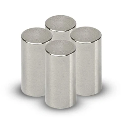 Afbeelding van MAUL Neodymium staafgrijpermagneet robuuste magneet met bijzonder hoge hechtkracht voor een veelzijdig gebruik sterk modern design 10 x 20 mm 4 pack lichtzilver
