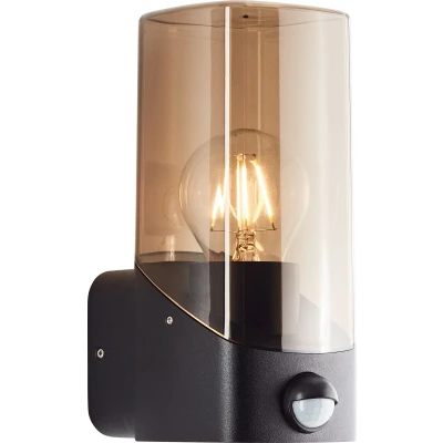 Afbeelding van Brilliant Zwarte wandlamp Minou met sensor 44311/93