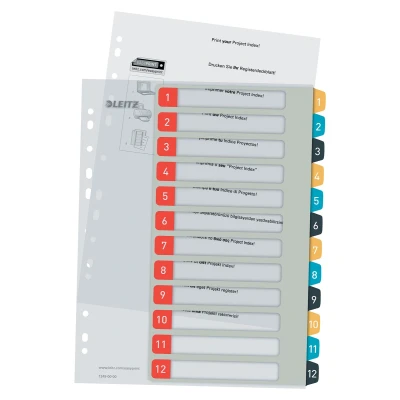 Afbeelding van Leitz Cosy tabbladen, ft A4, 11 gaatsperforatie, PP, geassorteerde kle