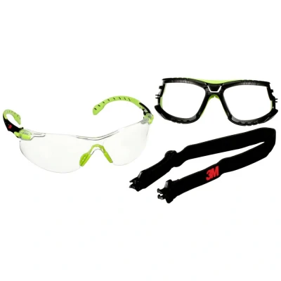 Afbeelding van 3M Solus S1201SGAF TSKT Veiligheidsbril Met anti condens coating Groen, Zwart