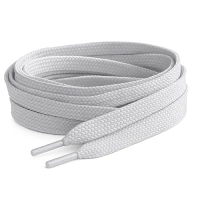 Afbeelding van Smart Laces 90cm/35.5&quot; Gekleurde Platte Trainer Schoenveters ideale vervanging veters voor volwassenen of kinderen Schoenveter, zilver, 90cm
