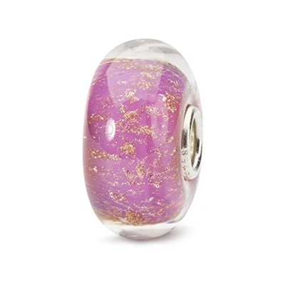 Afbeelding van Trollbeads Dames Bead Pink Desert 925 Zilver Glas TGLBE 10254, Eén maat, Glas,