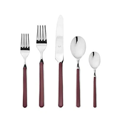 Afbeelding van MEPRA 10X622020 Fantasia keukenset, 20 delig, roestvrij staal, bordeaux