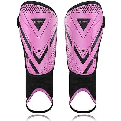 Afbeelding van AirsFish Shin Pads jongens CE Certified Kids scheenbeschermers met enkelbescherming, hoge sterkte scheenbeenpads, ademende antislip verlengde verstelbare bandjes, beschermende voetbaluitrusting voor en meisjes