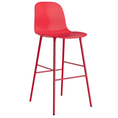 Afbeelding van Normann Copenhagen Form Bar Chair Barkruk 75cm Felrood