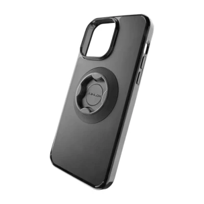 Afbeelding van Interphone Quiklox Modulair System Motorfietshouder Ondersteuning Dedicated Custody Cover iPhone 13 Pro Max voor Handburst of Mirror Snelle release bijlage