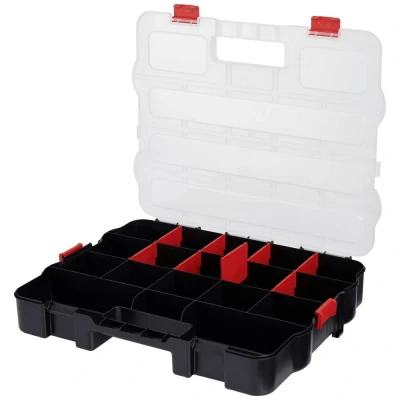 Afbeelding van Alutec 56075 Werkplaats Assortimentskoffer (b x h d) 386 68 310 mm Aantal vakken: 18 Variabele onderverdeling Inhoud 1 stuk(s)