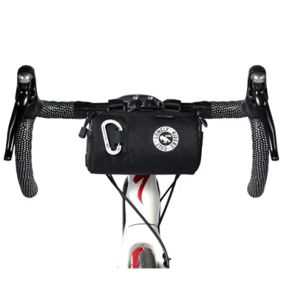 Afbeelding van ULAC COURSIER Sprint 1,5 L Neo Porter Bike Feed Bag voor stuur, met oogje aan de voorkant verlichting en zonnebril een schouderriem gemakkelijk transport (zwart grijs)