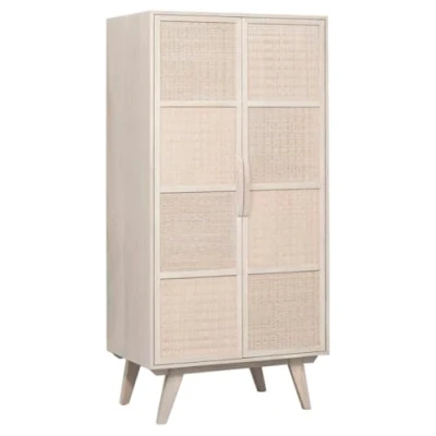 Afbeelding van Dientafel Home ESPRIT Wit Rotan Mangohout 87 x 55 178 cm