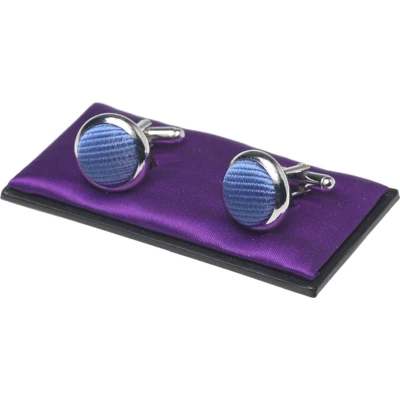 Afbeelding van Manchetknopen Blauw Zijde