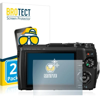 Afbeelding van BROTECT (2 Stuks) Antireflecterende Beschermfolie voor Olympus Tough TG 5 Anti Glare Screen Protector, Mat, Ontspiegelend