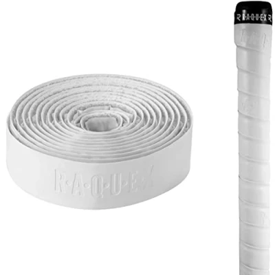 Afbeelding van Raquex tape voor hockeysticks met PU voering: zacht, absorberend en Extra grip. Zelfklevende achterzijde. lang (Wit)