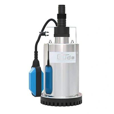 Afbeelding van Güde 94606 GFS 4000 INOX platte zuigerpomp dompelpomp (400W, debiet 700 l/u, IG 1 ½ inch aansluitschroefdraad), zwart, blauw, roestvrij staal