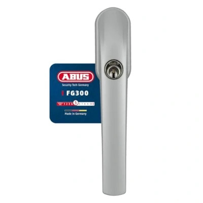 Afbeelding van ABUS Afsluitbare Raamgreep FG300 AL0089 Raamknop met Drukcilinder, Gelijksluitend Veiligheidsniveau 5 37384 Zilver