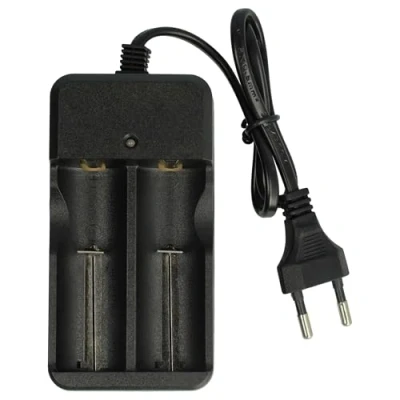 Afbeelding van vhbw 2 voudige acculader compatibel met 16340 / CR123A Li ion accucellen, huishoudelijke batterijen