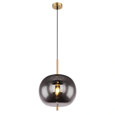 Afbeelding van Globo hanglamp Blacky i messing metaal 30 cm E27 fitting 15345H1MM