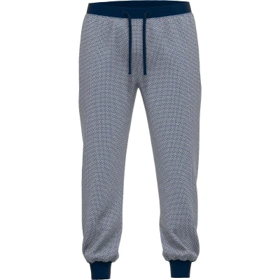 Afbeelding van Gotzburg heren pyjama of loungebroek middenblauw mini dessin