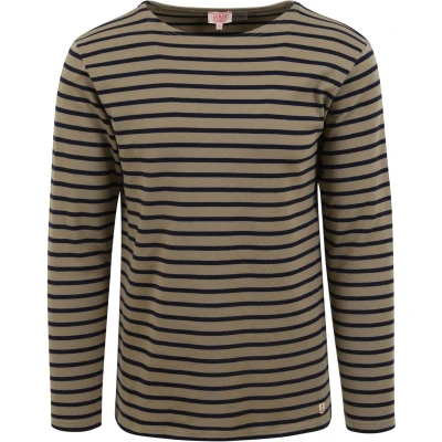 Afbeelding van Armor Lux Houat Trui Strepen Donkergroen maat M Heren met Regular fit Pasvorm Katoen Suitable Herenkleding
