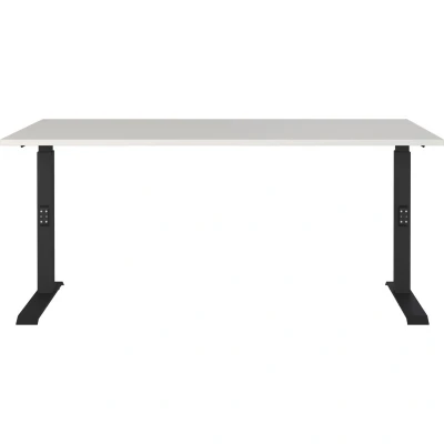 Afbeelding van Germania bureau 7911 581, in lichtgrijs/zwart, me. hoogteinst., 160 x 91 80 cm (b h d)