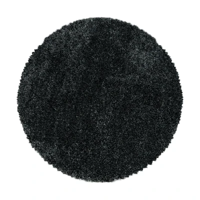Afbeelding van Pearl Soft Hoogpolig Vloerkleed Antraciet 200 cm rond