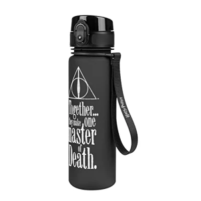 Afbeelding van Baagl Drinkfles voor kinderen, lekvrij, waterfles 500 ml, school en sportfles jongens meisjes, Tritan (Harry Potter Deathly Hallows)