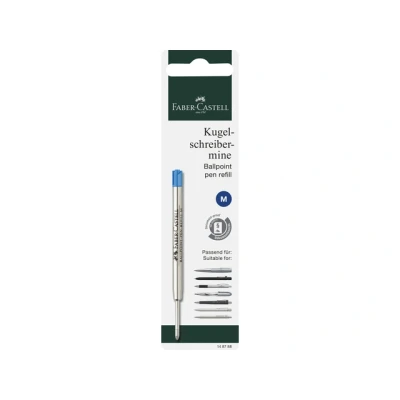 Afbeelding van 5x Vulling Faber Castell Hexo balpen, M, Blauw op blisterkaart