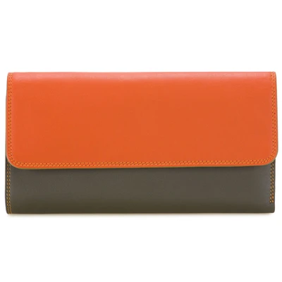 Afbeelding van Mywalit Tri fold Zip Wallet Leren Portemonnee 17 cm