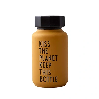 Afbeelding van Design Letters Special Edition Thermosfles, klein (mosterdkleuren) BPA vrij dubbelwandig vacuüm, roestvrij staal, Scandinavisch design, ideaal voor onderweg, 330 ml, lekvrij, 204 g.
