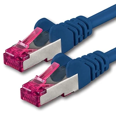 Afbeelding van 1aTTack.de 30m blauw 1 stuk netwerkkabel Cat6a (10Gb/s) S FTP CAT 6a Lanka kabel GHMT gecertificeerd PIMF 500 MHz Cat5 Cat5e Cat6 Cat7 voor switch, router, modem, internet