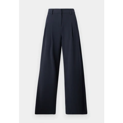 Afbeelding van MSCH Copenhagen high waist wide leg pantalon donkerblauw