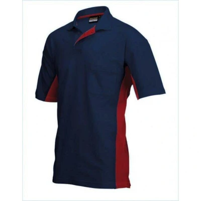 Afbeelding van Tricorp 202002 Poloshirt Bicolor Borstzak Marineblauw/Rood