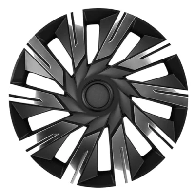 Afbeelding van Wieldoppen TECNA CB 16 inch CHROOM/ZWART. Set a 4 stuks (CONTROLEER UW BANDENMAAT en lees a.u.b. de onderstaande, uitgebreide tekst!)