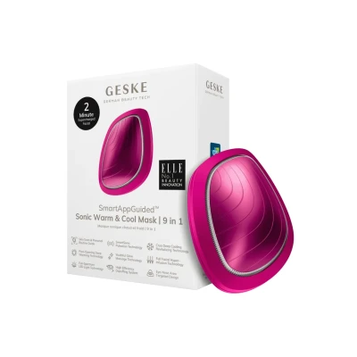 Afbeelding van GESKE SmartAppGuided™ Sonic Warm &amp; Cool Mask 9 in 1 Beauty LED gezichtsmasker Volledig spectrum en roodlichttherapie Warmte Koeling Verhoogde inname van gezichtsverzorging