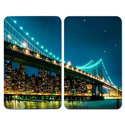 Afbeelding van WENKO Kookplaatdeksel Brooklyn Bridge (set, 2 delig)