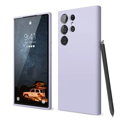 Afbeelding van elago Vloeibaar Siliconen Case Compatibel met Samsung Melkweg S23 Ultra Hoesje, Premiesilicone, Volledige Lichaamsbescherming 4 Laag Schokbestendige, Anti kras Zachte Microvezelvoering (Lavendel)