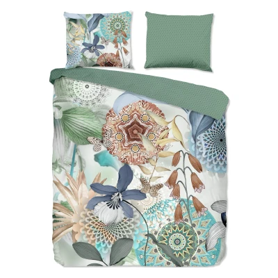 Afbeelding van HIP Collection Zephir dekbedovertrek Lits jumeaux (240x200/220 cm + 2 slopen) Multi,Groen