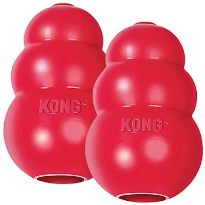 Afbeelding van (2 Pack) KONG Classic Hond Speelgoed, Groot, Rood