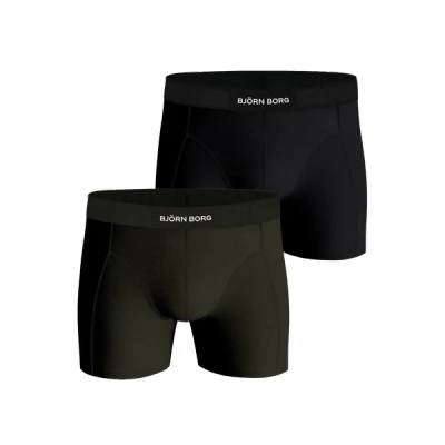 Afbeelding van Björn Borg Herenslips 2P lyocell Boxer 2406 Zwart/Groen Small Heren