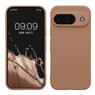 Afbeelding van kwmobile telefoonhoesje geschikt voor Google Pixel 9 Hoesje smartphone Precisie camera uitsnede In cappuccino