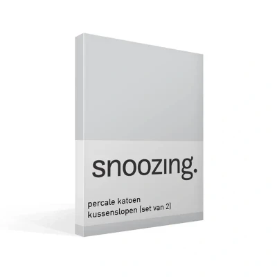 Afbeelding van Snoozing Kussenslopen Set van 2 Percale katoen 60x70 cm Grijs