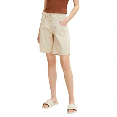 Afbeelding van TOM TAILOR Dames Chino bermuda shorts 1031730, 29517 Sand Stone Beige, 32