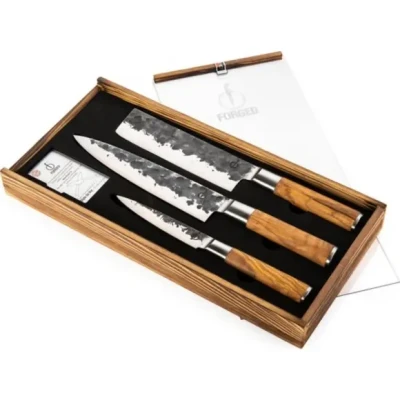 Afbeelding van Forged Olive 3 delige messenset