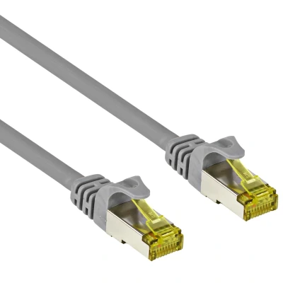 Afbeelding van Cat 7 S/FTP Netwerkkabel Patchkabel Afgeschermd 10 Gbps 50 meter Grijs Allteq